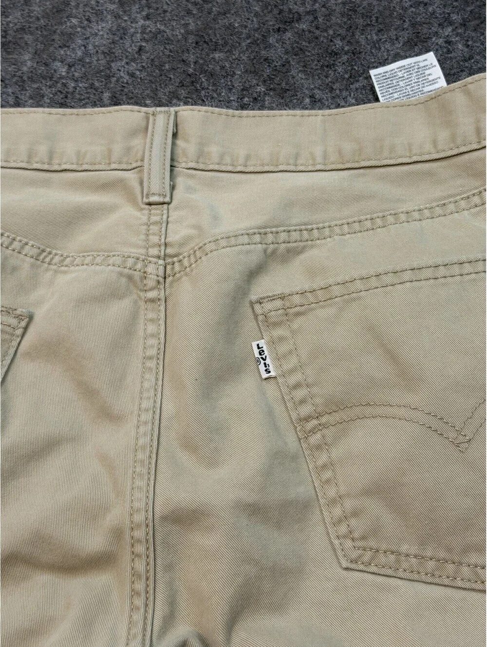 Levis 514 Straight Fit Jeans Mens 34x32 Khaki Tan 100% Cotton Casual Pants